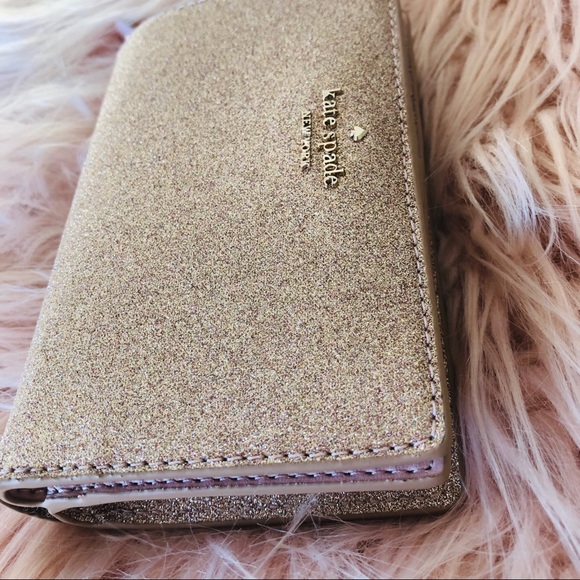 Kate Spade Joeley Medium bifold Wallet Rose Gold - Picture 8 of 8